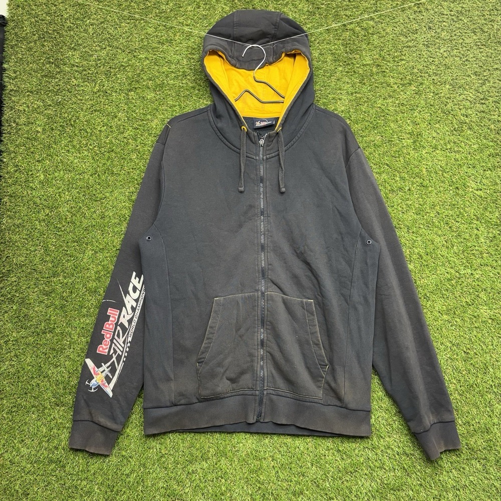 RED BULL Air Race Hoodie Mens XL World Championship Full-Zip Sweatshirt y2k